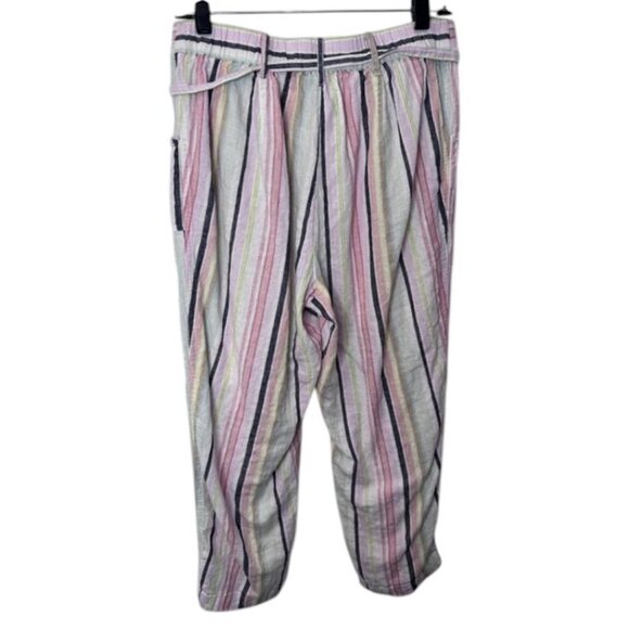 Zac & Rachel multicolor pastel stripes cropped pants size M - Picture 4 of 6